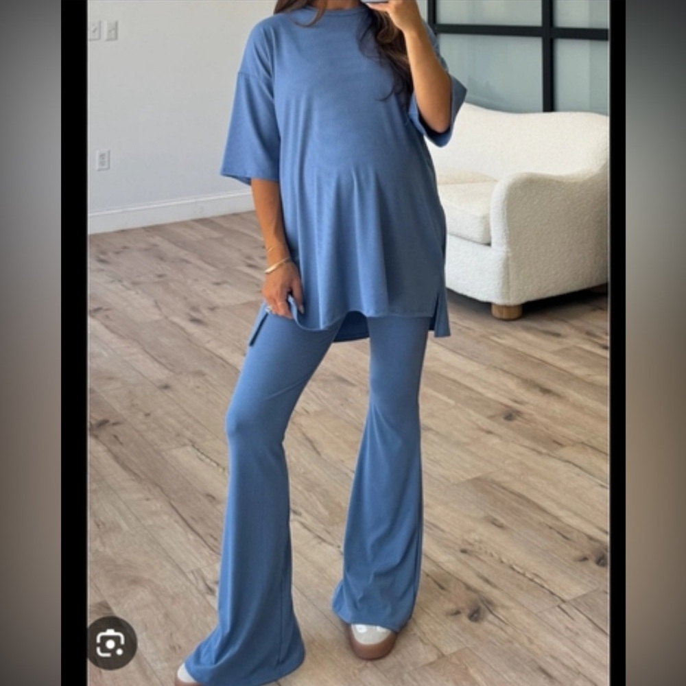 Shop Talulah Sterling Ribbed Tee Pants Set